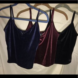 BUNDLE: 3 suede tank tops.